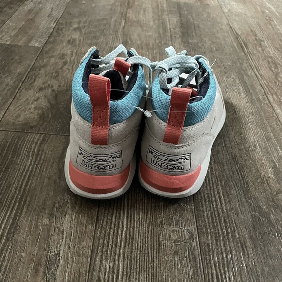 L.L. Bean Vista Hiker II Mid Boots Foam Sea Blue Womens Size 6 Lace Up Suede - Picture 4 of 12